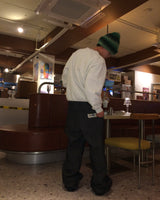 Patched Denim Straight Pants