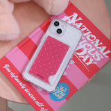 [Jelly] mini dot ver.1(hot pink&pink) Card pocket case