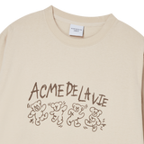 25SS ダンシングベアロゴロングスリーブTシャツ ダークベージュ
