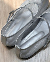 Henil Mesh See-through Tabi Mary Jane Flat Shoes