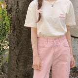 Jelly Ribbon Embroidered T-Shirt