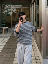 ウォッシュドロングスリーブTシャツ