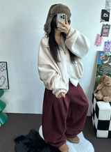 M,XL🤎2SIZE🤎 DOUBLE PINTUCK WIDE LONG BALLOON PANTS ❤🤎🖤🩶4COLOR