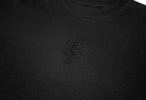 TZ M-BOSSED LOGO OVERSIZED TEE - BLACK