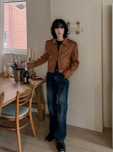 Clun Epaulette Suede Jacket