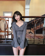 [♡MADE♡ ] ティプシーガールスクエアアイレットシャツ (tie set)