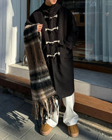 Sand Wool Steady Duffle Coat (Beige)