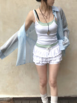 Coco Frill Layered Skirt Pants