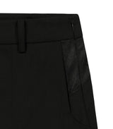 Pleated Jersey Skirt Pants / Black