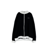  waffle track zip-up