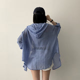 Mini Small Check Loose Fit Hooded Shirt