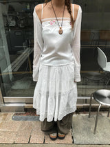 deer vintage layered skirt 
