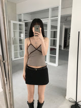 Stripe lace sleeveless (3 colors)