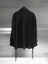 リアシャーリングシースルーバルーンシャツ