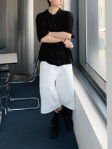Suzuka White Bermuda Denim Pants