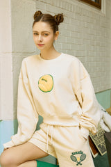 Tennis Ball Soft Cream Sweat Shorts [For women]