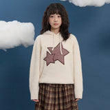 Big Star Check Applique Hood Knit