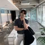 Logane Linen Collar Short Sleeve Cardigan