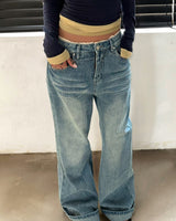 Lace Patina Denim Pants