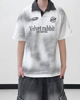 Daily Dirty Washing Collar Short-Sleeved T-shirt