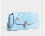 Luxury Croc-Embossed Mini Square Bag Chain Handle Crossbody Shoulder Bag