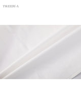 Lacey cotton shirring wrap mini skirt white