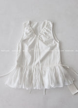 Salon frill string mini-dress