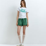 Lace Lining Track Shorts_Green