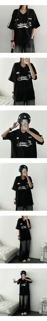 Air to Line V-neck Short Sleeve T-shirt