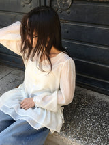 Hailyn Long Sleeve Layered Button Blouse