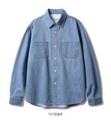 26SS★ グリットスラブデニムシャツ