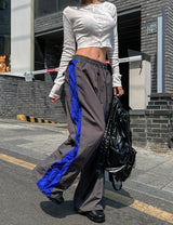 Cami Side Color Matching String Nylon Pants