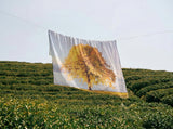 The golden tree of blessing , fabric poster