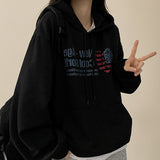 Newen American flag heart hood