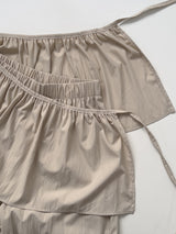 Frill Wrap Nylon Wide Pants