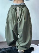 4000SOLD NYLON PINTUCK PANTS