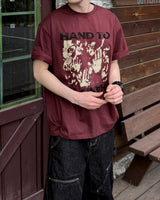 タッチグラフィックオーバーサイズハーフTシャツ