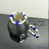 [natural] santorini lapis & pearl bracelet