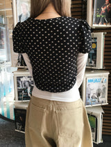 Holly Dot Fleece Layered Short Sleeve T-Shirt (2c)