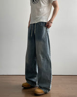 Block Panel Denim Pants