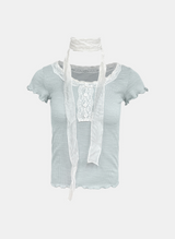 Lacey Ribbon Layered Tee