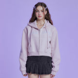 MF_ORIGINAL_LOGO_CROP_HOOD_ZIP_UP (PINK, CREAM)