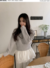 Fruit Boucle Crop Wool Round Knit (8color)