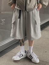 Strap sweat bermuda pants 2C