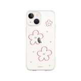 [handmade] pink flower pearl jelly hard case