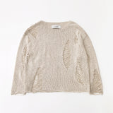 Loose drop label knit