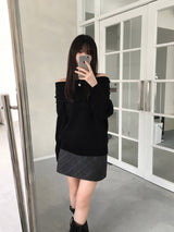 ベニーチェックローライズスカート (2 colors)
