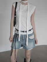 Klev Scarf Set Wrinkle Sleeveless