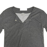 レイヤードボタンTシャツ