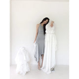 【MADE】chiffon flutter skirt, gray